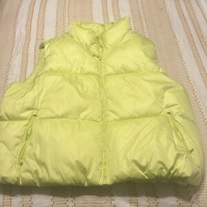 Old Navy Light Yellow Puffer Vest